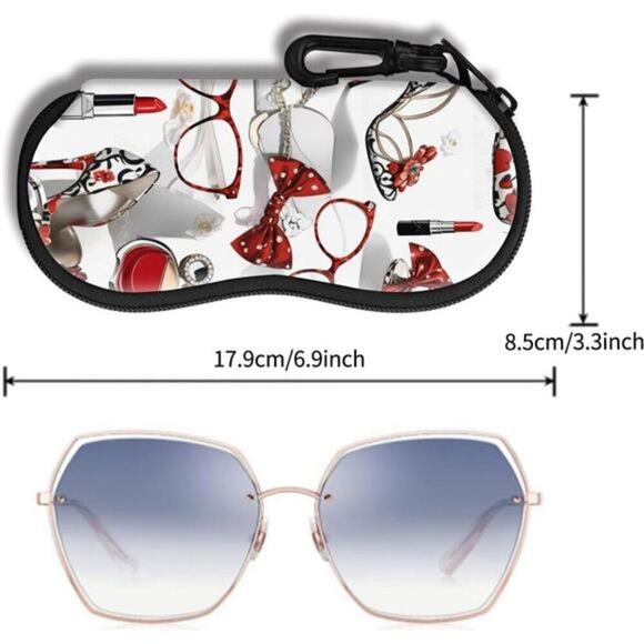 Sunglasses Soft Case Ultra Light Neoprene Zipper Eyeglass Case With Belt main image 2